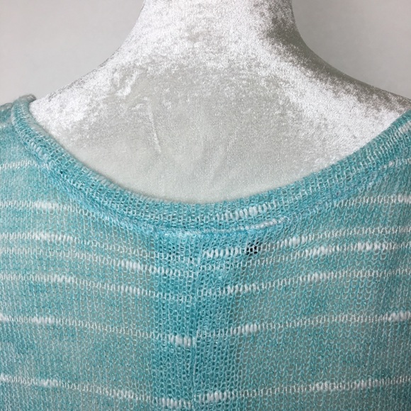 Nally & Millie blue white striped lightweight sweater medium - Picture 4 of 8